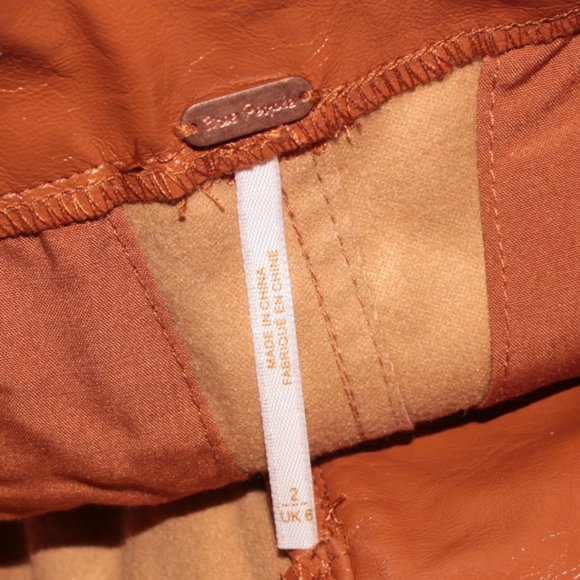 NWT Free People Star Crossed Lovers Faux Leather Pants Size 2 - Picture 11 of 13